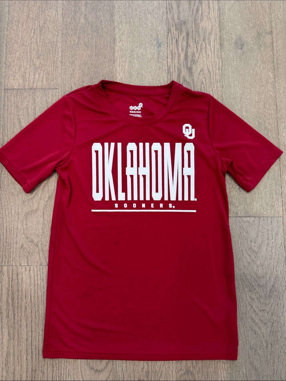 Oklahoma Sooners‎ Gen 2 Youth Unisex Boy Girl 10/12 Short Sleeve Athletic Shirt